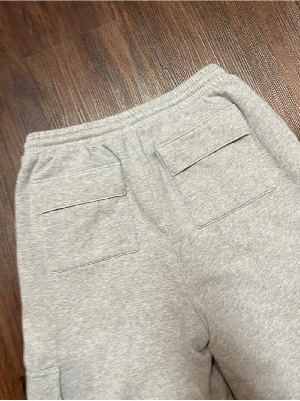 PINK Grey Wide Leg Cargo Sweatpants with Drawstring Waist - Picture 6 of 6
